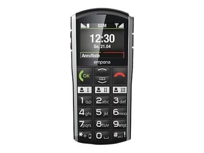 emporiaSIMPLICITY V27 - Ominaisuuspuhelin - RAM 32 MB / Sisäinen muisti 64 MB - LCD-näyttö - 220 x 176 pikseliä - musta - musta