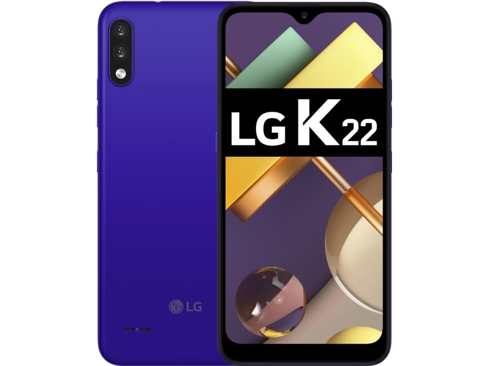 LG K22, 15,8 cm (6.2"), 2 GB, 32 GB, 13 MP, Android 10.0, Blå