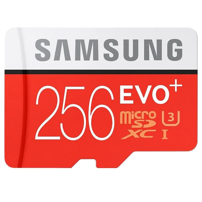 Samsung MicroSDcard 256GB EVO+ R100/W90 Class 10 U3 Minneskort