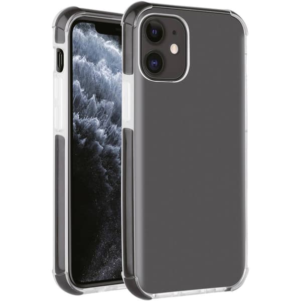 Vivanco RSCVVIPH12M/PT Backcover Apple iPhone 12, iPhone 12 Pro Svart, Transparent Induktiv laddning, Stöttålig, Vatten
