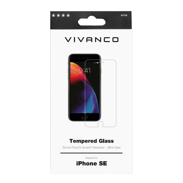 Vivanco SPGLASVVIPHSE Displayskyddsglas Apple iPhone SE (2. Gen, 2020) 1 st repbeständig 61718