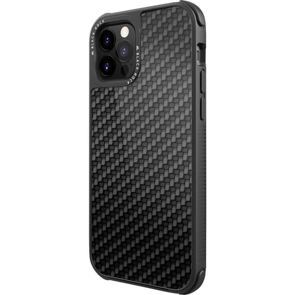Black Rock Robust Real Carbon Backcover Apple iPhone 12, iPhone 12 Pro Svart 192166