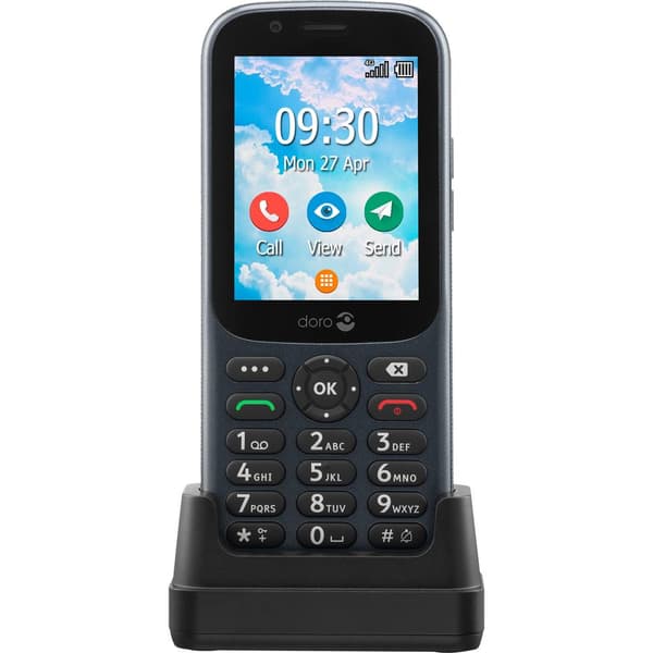 doro 730X Mobiltelefon Outdoor IP54, SOS-knapp Grafit