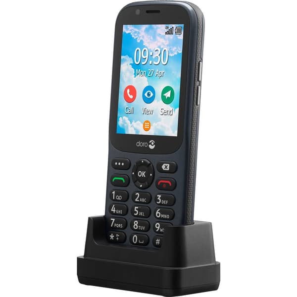doro 730X Mobiltelefon Outdoor IP54, SOS-knapp Grafit