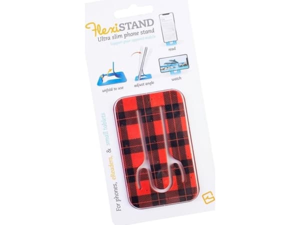 Thinking Gifts FlexiStand telefonstativ - Rød Tartan