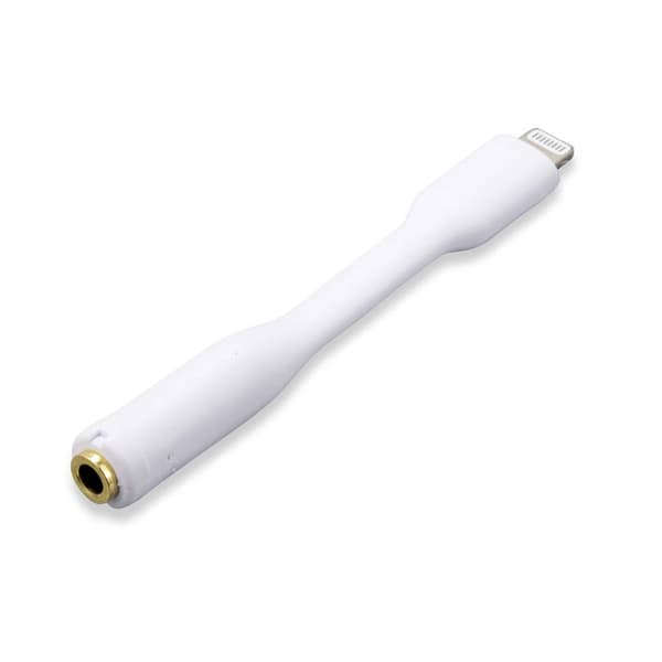 Renkforce Apple iPad/iPhone/iPod Adapterkabel [1x Apple Lightning hane - 1x 3.5 mm guldkontakt hona] 0.84 m Vit
