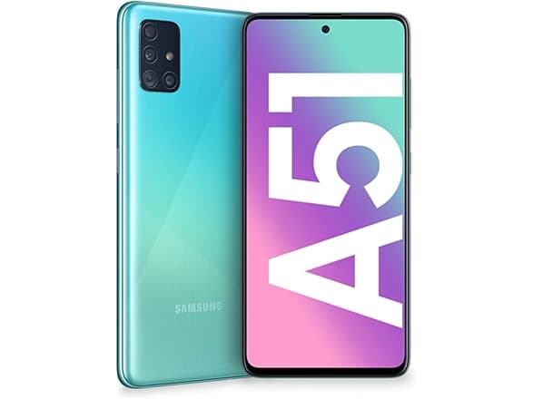 Samsung Galaxy A51 Blue, 6.5 ", Super AMOLED, 1080 x 2400, Exynos, 9611, Internal RAM 4 GB, 128 GB, microSD, Dual SIM, Nano-SIM, 3G, 4G, Main ca