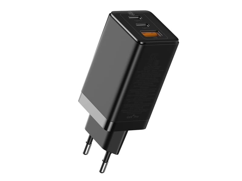 Baseus charger Baseus charger GaN Pro, C + C + A, 65W, EU (black)
