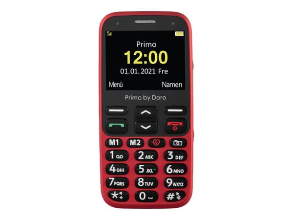 DORO Primo 368 - Funksjonstelefon - microSD slot - LCD-display - 320 x 240 piksler - rear camera 3 MP - rød