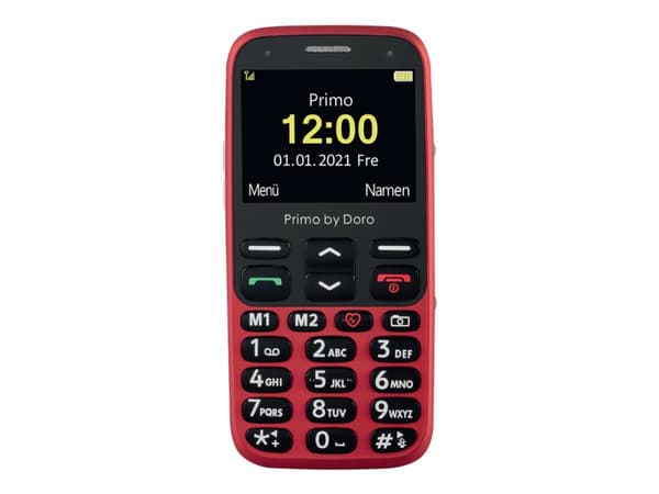 DORO Primo 368 - Funksjonstelefon - microSD slot - LCD-display - 320 x 240 piksler - rear camera 3 MP - rød