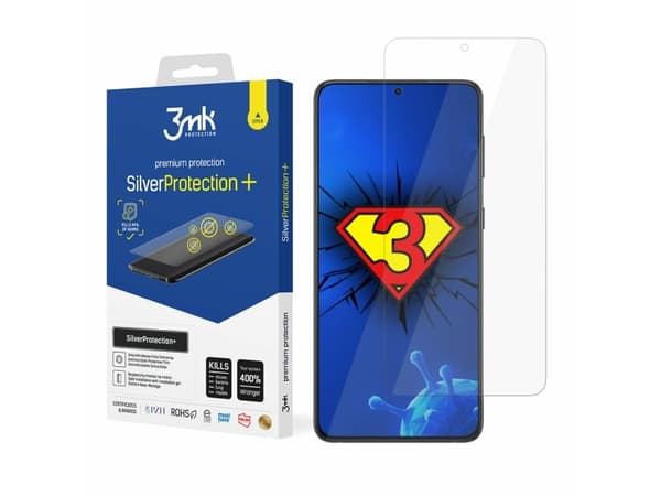 3MK Silver Protect+ märkäasennettava suojakalvo Galaxy S21:lle antimikrobinen
