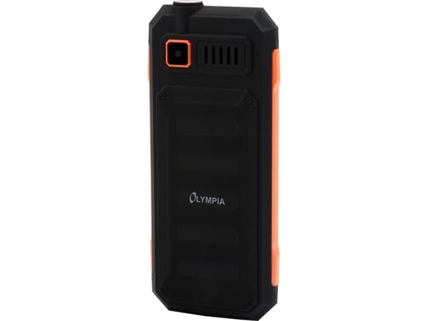 OLYMPIA Active - Funksjonstelefon - dobbelt-SIM - microSD slot - LCD-display - rear camera - svart, oransje