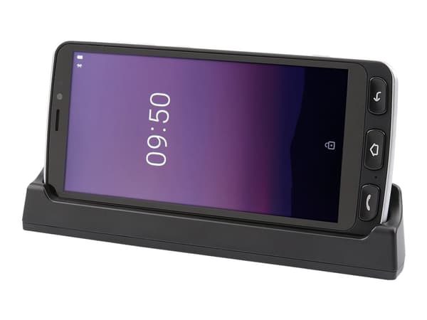 OLYMPIA Neo - 4G smarttelefon - dobbelt-SIM - RAM 2 GB / Internminne 16 GB - microSD slot - LCD-display - 5.5" - rear camera 8 MP - front camera 5 MP Sort, Sølv