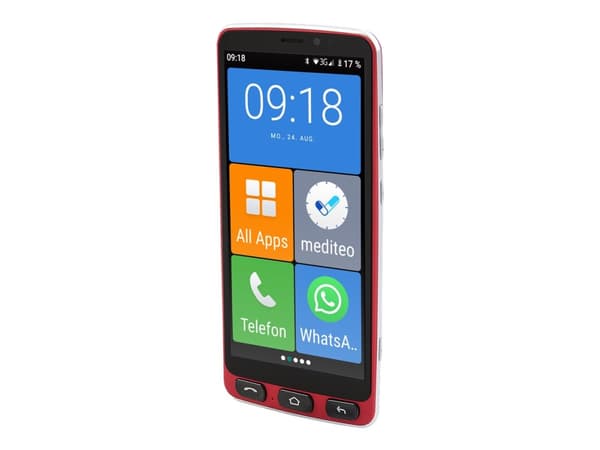 OLYMPIA Neo - 4G pekskärmsmobil - dual-SIM - RAM 2 GB / Internal Memory 16 GB - microSD slot - LCD-skärm - 5.5" - rear camera 8 MP - front camera 5 M Svart, Röd