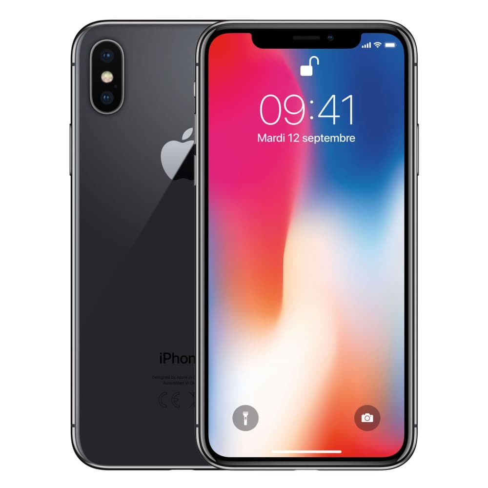 iPhone X 64 GB - Space Grey - Olåst, renoverat