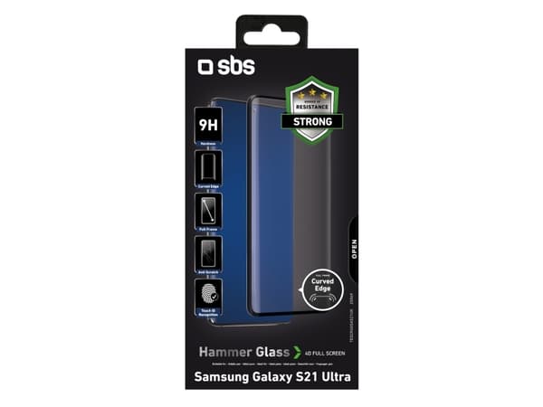 SBS TESCR4DSAS21UK, Samsung, Galaxy S21 Ultra, Stötsäker, Reptålig, Svart, 1 styck