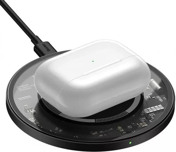 Baseus WXJK-E02, Sisätila, USB, Langaton lataaminen, 1 m, Valkoinen