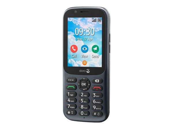 DORO 730X - 4G funksjonstelefon - dobbelt-SIM / Internminne 1.3 GB - microSD slot - 320 x 240 piksler - rear camera 3 MP - grafitt