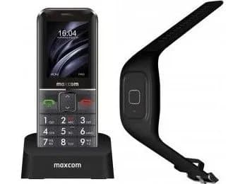 Maxcom MM735 Comfort mobiltelefon + SOS armbånd Svart Sort