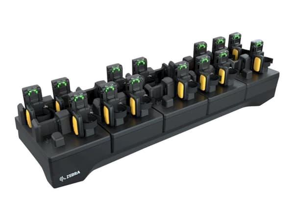 Zebra 20-Slot Cradle - Utan strömförsörjning - laddningsställ för streckkodsläsare - utgångskontakter: 20 - för Zebra RS5100 Svart