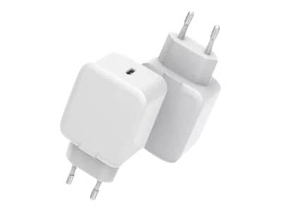 CoreParts - Strömadapter - 5V-12V, 110-230V - 20 Watt - 3 A - PD 3.0, QC 3.0 (24 pin USB-C) - äppelvit - Europa Vit