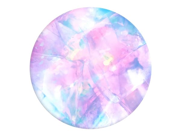 PopSockets PopGrip Basic - Fingergrep/stativ for mobiltelefon - Crystal Opal