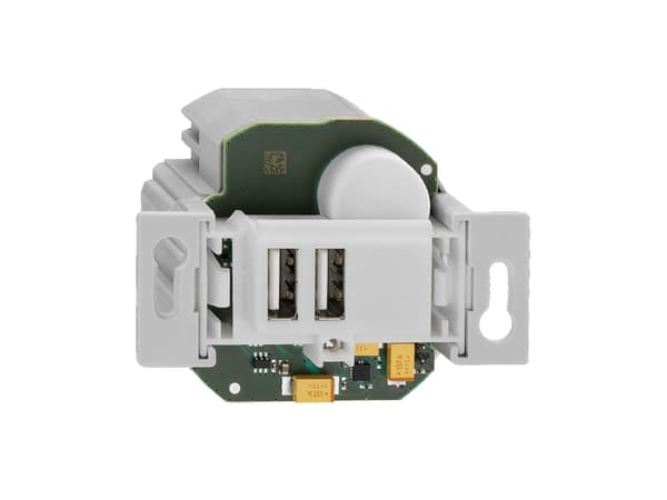 Rutenbeck SV USB 2xUp rw, Innendørs, AC, 5 V, Hvit