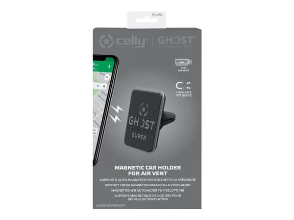 Celly Ghost Super - Magnetbilholder for mobiltelefon - svart