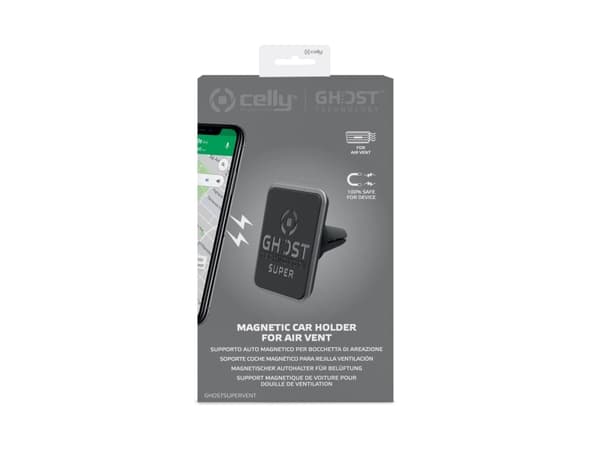 Celly Ghost Super - Magnetbilholder for mobiltelefon - svart