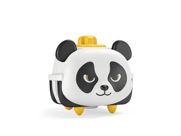 Glorious PC Gaming Race Panda, Samlefigur, Vinyl, 77 mm, 76,2 mm, 86,1 mm, Sort, Hvit, Gult