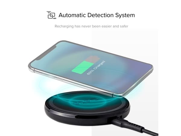 SBS TEWIRELESSUF15W, inomhus, USB, Trådlös laddning, Vit