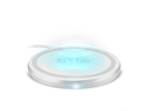 SBS TEWIRELESSUF15W, inomhus, USB, Trådlös laddning, Vit Vit