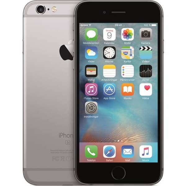 Original iPhone 6s 16GB - 1 År Garanti Begagnad i Nyskick - Svart
