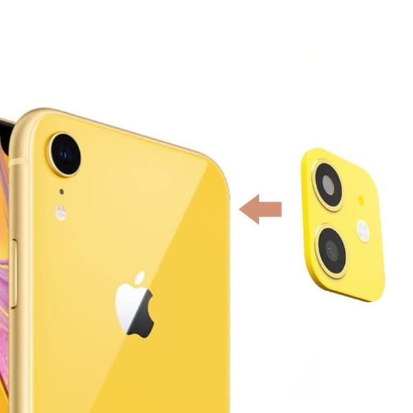 iPhone 11 Look-alike Kameralins för iPhone XR - Gul