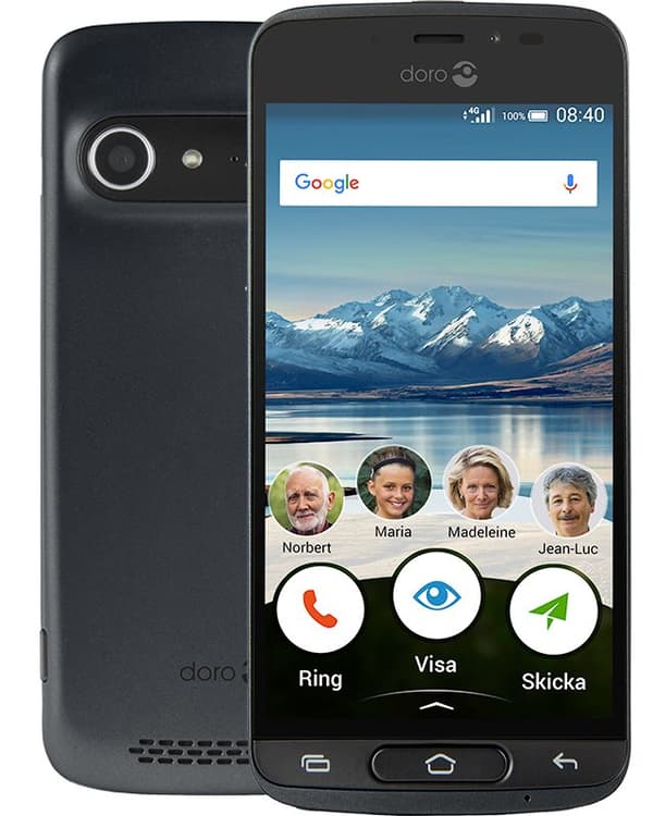 Doro 1362 Dual Sim - 1 År Garanti Begagnad i Nyskick - Svart