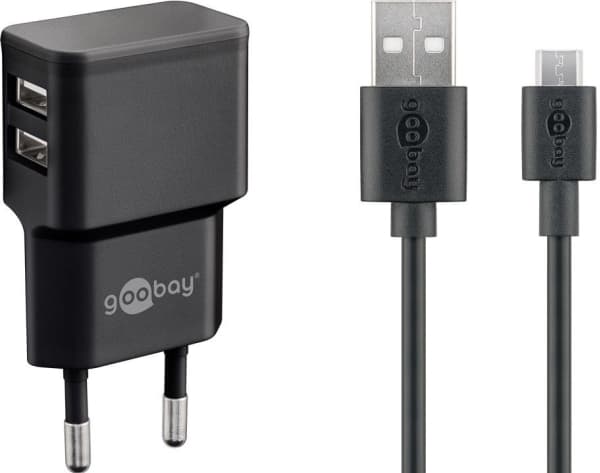 Goobay 44984, Sisätila, AC, 5 V, 1 m, Musta musta