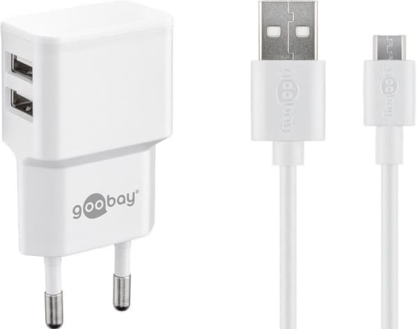 Goobay 44985, Innendørs, AC, 1 m, Hvit Hvit