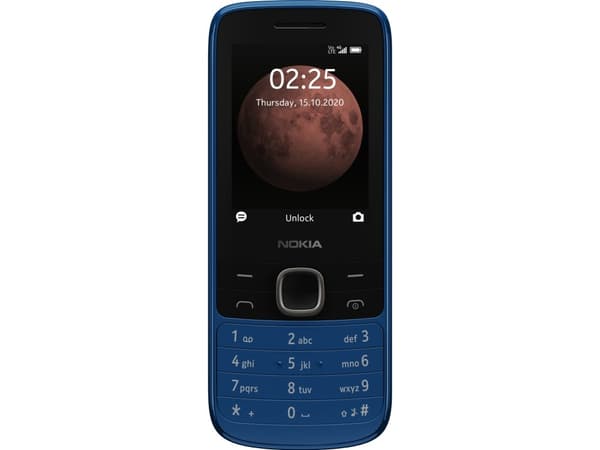 Nokia 225 4G, Bar/Sperre, Dobbel SIM, 6,1 cm (2.4"), 0,3 MP, 1150 mAh, Blå Blå