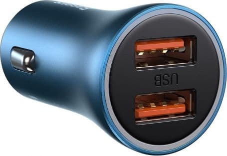 Baseus Golden Contactor Pro autolaturi, 2x USB, 40W (sininen)