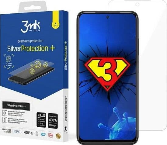 3MK 3MK 3MK Silver Protect+ Xiaomi Redmi Note 10 märkäasennus antimikrobinen kalvo