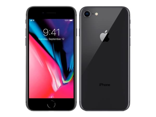 Refurbished | Apple iPhone 8 - 4G smarttelefon - 64 GB - LCD-skjerm - 4,7" - 1334 x 750 piksler - bakre kamera 12 MP - frontkamera 7 MP - plass grå -