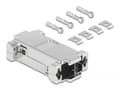 Miniatyrbild 2 av 2: Delock - D-Sub 9-pin connector housing - metalliserad (paket om 2)