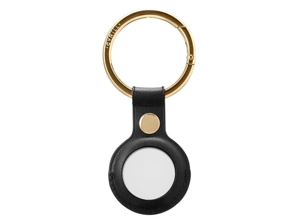 Spigen AMP01836, Avaimenperä äänellä, Musta, Nahka, 1 kpl, Apple AirTag (2021)