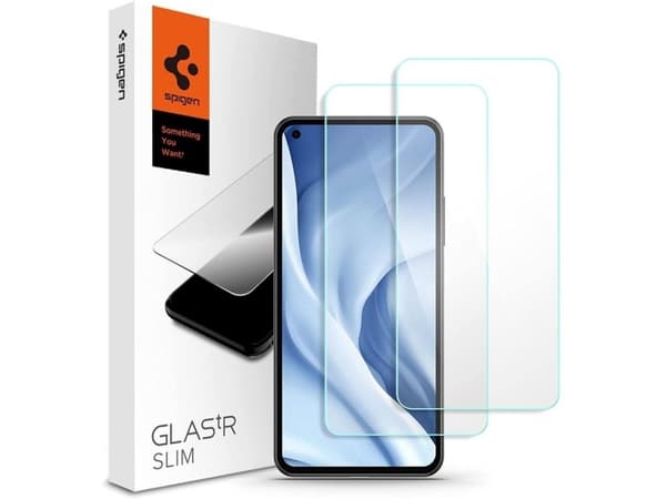 Spigen AGL03048, Xiaomi, Mi 11 Lite, Läpinäkyvä, 2 kpl