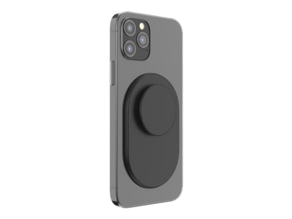 PopSockets PopGrip - Fingergrip/støtteben for mobiltelefon - til MagSafe - sort