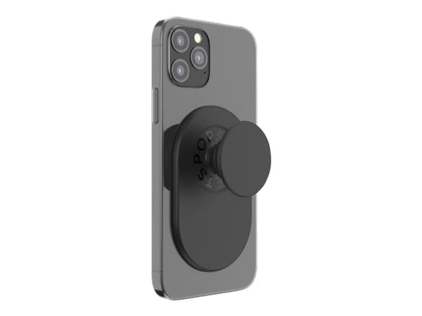 PopSockets PopGrip - Fingergrip/støtteben for mobiltelefon - til MagSafe - sort