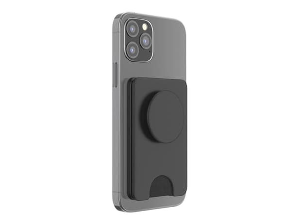PopSockets 805668, Korttikotelo, Musta, Black, 3 kpl, 1 taskua, 3 korttia