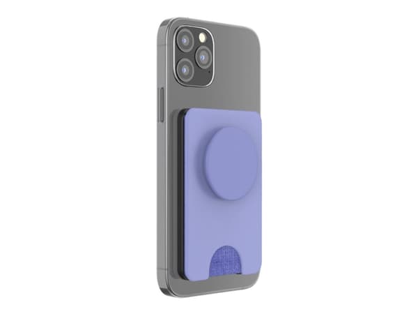 PopSockets PopWallet+ - Lomme for mobiltelefon / kredittkort - MagSafe-samsvar - mørk purpurblå