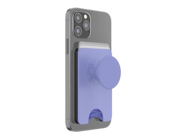 PopSockets PopWallet+ - Lomme for mobiltelefon / kredittkort - MagSafe-samsvar - mørk purpurblå