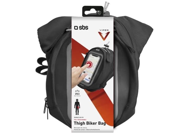SBS TEMOTOBAGTOUCHK, Pendling, Nøkkel, Smarttelefon, Sort, PU plastikk, Polyester, Polyvinylklorid (PVC), Glidelås, IPX3
